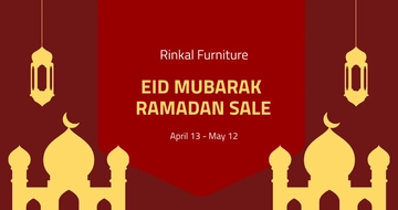 Free Ramadan Sale Facebook Post Template to Edit Online