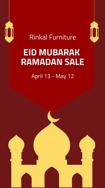 Free Ramadan Sale Whatsapp Post Template to Edit Online