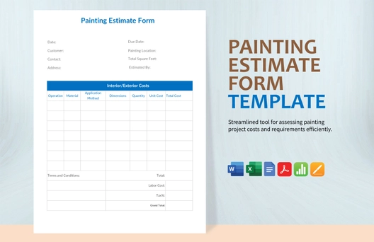 Painting Estimate Form Template