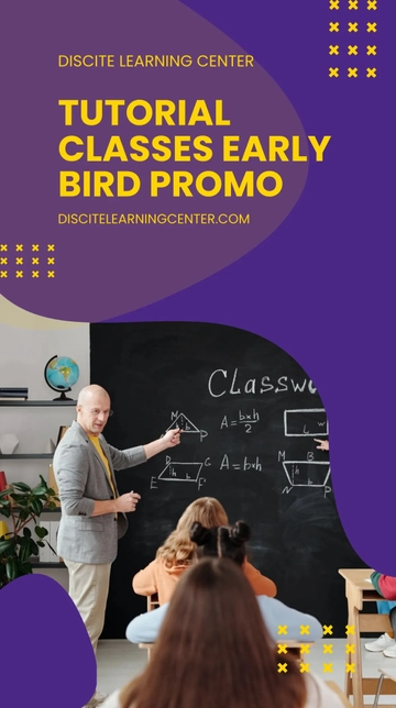 Free Tutoring Promo Whatsapp Post Template to Edit Online