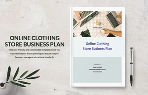 Online Clothing Store Business Plan Template