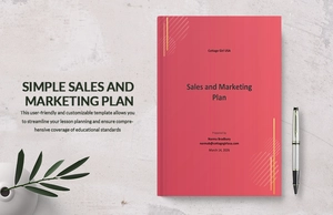 Simple Sales And Marketing Plan Template