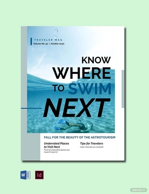 Blank Travel Magazine Template