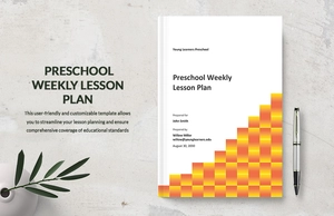 Blank Preschool Weekly Lesson Plan Template