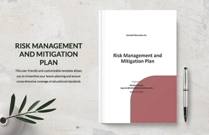 Risk Management And Mitigation Plan Template