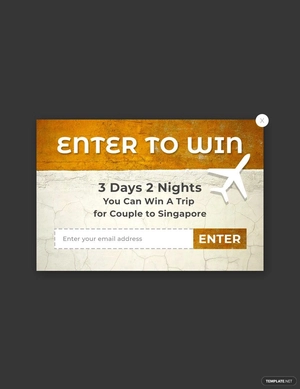 Website Contest Pop-up Template
