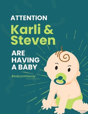 Baby Announcement Flyer Template