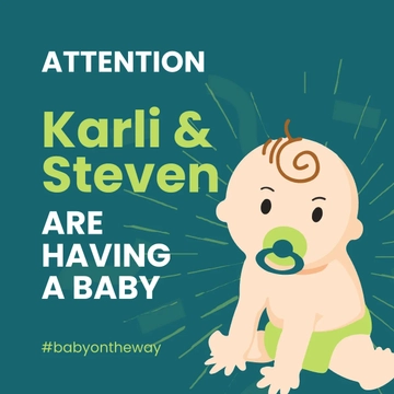 Free Baby Announcement Instagram Post Template to Edit Online