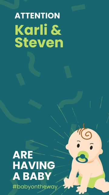 Free Baby Boy Announcement Snapchat Geofilter Template to Edit Online