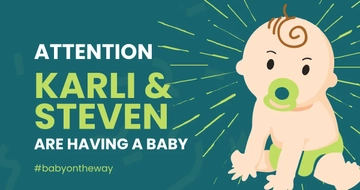 Free Baby Announcement Facebook Post Template to Edit Online
