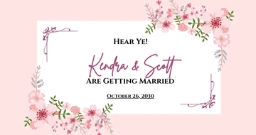 Free Wedding Announcement Facebook Post Template to Edit Online