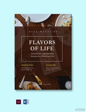 Food Minimalist Magazine Template