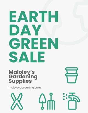 Earth Day Sale Flyer Template