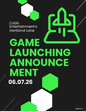 Launch Announcement Flyer Template