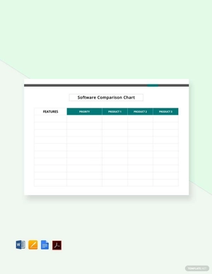 Software Comparison Chart Template