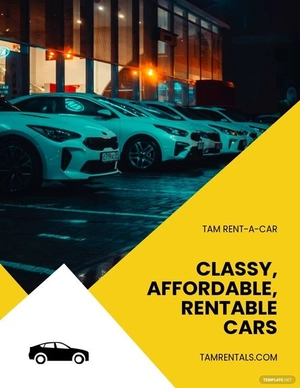 Car Rental Advertisement Flyer Template