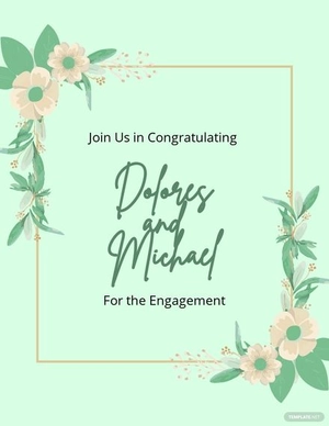 Engagement Announcement Flyer Template