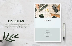 Ei Sub Plan Template