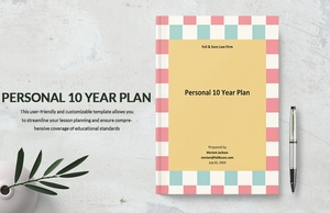 Personal 10 Year Plan Template