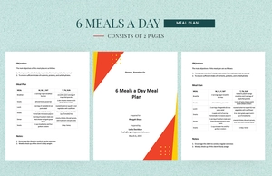 6 Meals a Day Meal Plan Template
