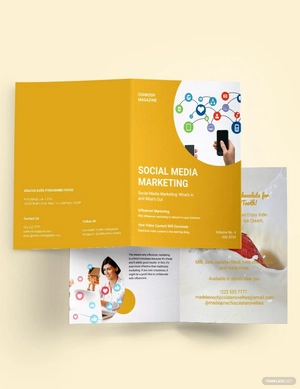 Social Media Marketing Magazine Template