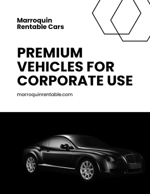 Company Car Rental Flyer Template