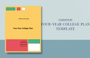 4 Year College Plan Template