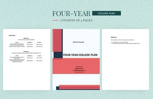 Sample 4 Year College Plan Template