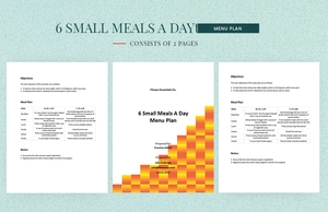 6 Small Meals a Day Menu Plan Template