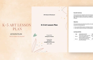 K-5 Art Lesson Plan Template