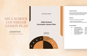 ASCA School Counselor Lesson Plan Template