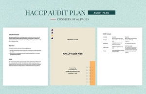 Sample HACCP Audit Plan Template