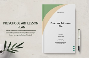 Short Preschool Art Lesson Plan Template
