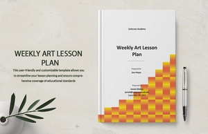 Weekly Art Lesson Plan Template