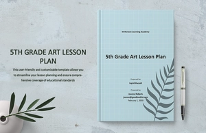 5th Grade Art Lesson Plan Template