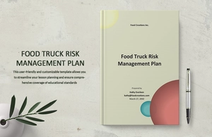Food Truck Risk Management Plan Template