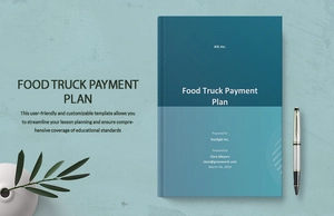 Food Truck Payment Plan Template