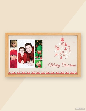 Merry Christmas Family Photo Card Template