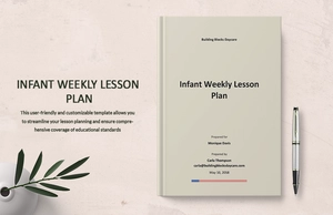 Infant Weekly Lesson Plan Template