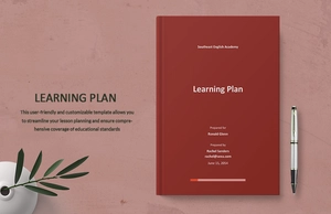 Simple Learning Plan Template