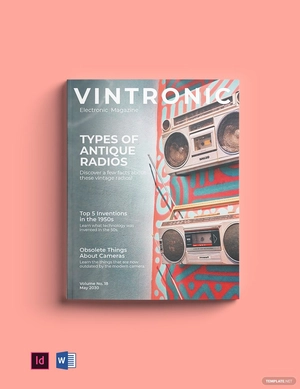 Vintage Electronics Magazine Template