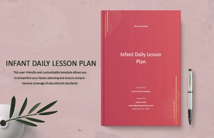 Infant Daily Lesson Plan Template
