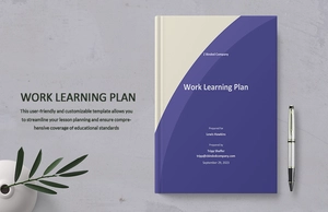 Work Learning Plan Template