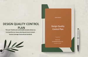 Design Quality Control Plan Template