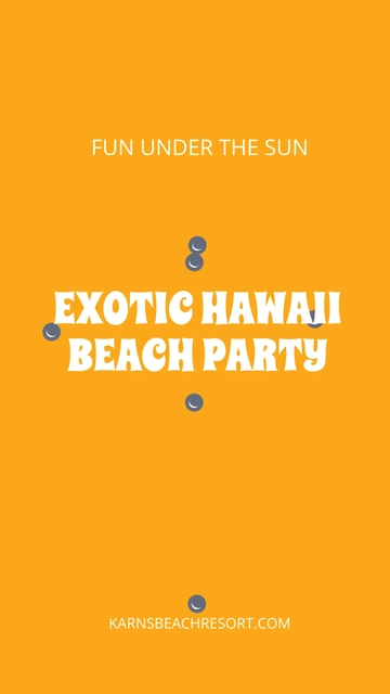 Free Hawaii Beach Party Instagram Story Template to Edit Online