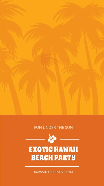 Free Hawaii Beach Party Snapchat Geofilter Template to Edit Online