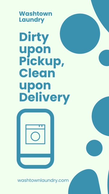 Free Online Laundry Store Whatsapp Post Template to Edit Online
