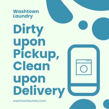 Free Online Laundry Store Linkedin Post Template to Edit Online