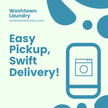 Free Online Laundry Store Instagram Post Template to Edit Online