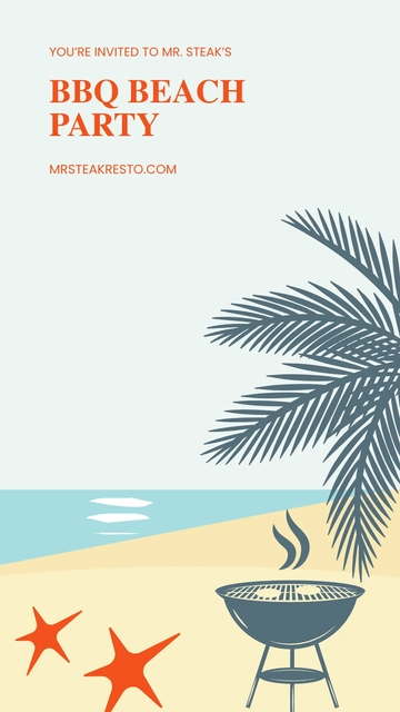 Free Bbq Beach Party Snapchat Geofilter Template to Edit Online